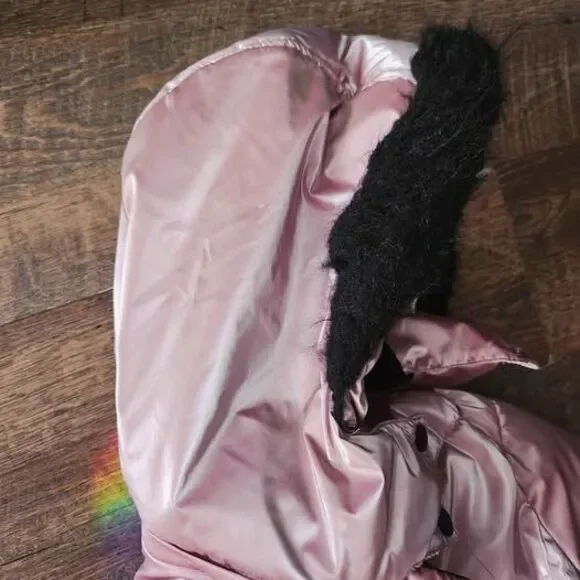 Girls 10/12 Justice pink iridescent puffer jacket - Picture 5 of 7